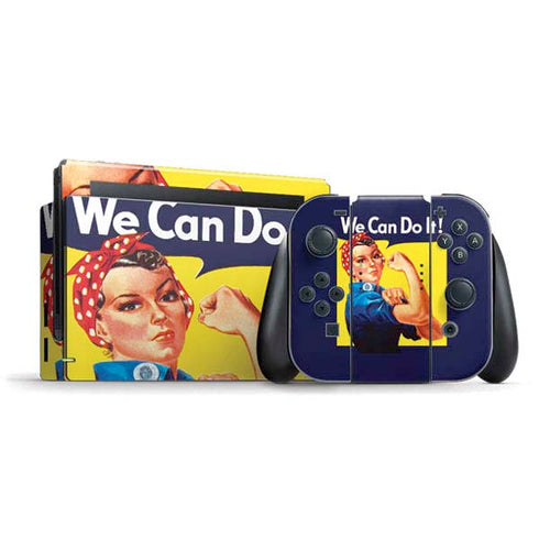 Rosie The Riveter Vintage War Poster Nintendo Skins
